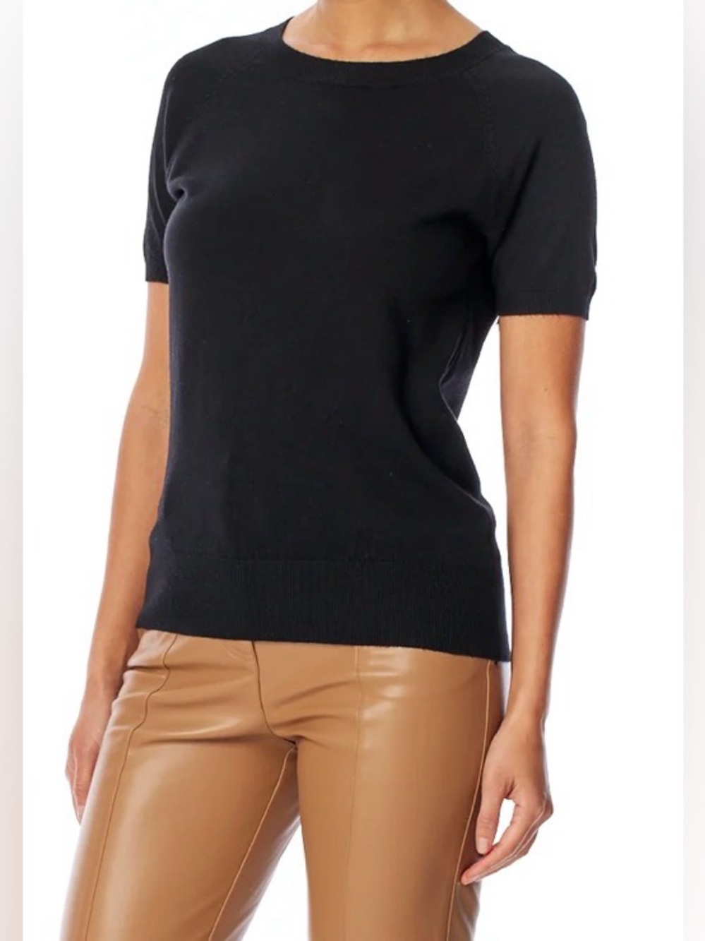 LBLC The Label Alex Black Short Sleeve Sweater - NWT - Size L
